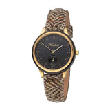 Mystic Gold Damenuhr mit Tweedband