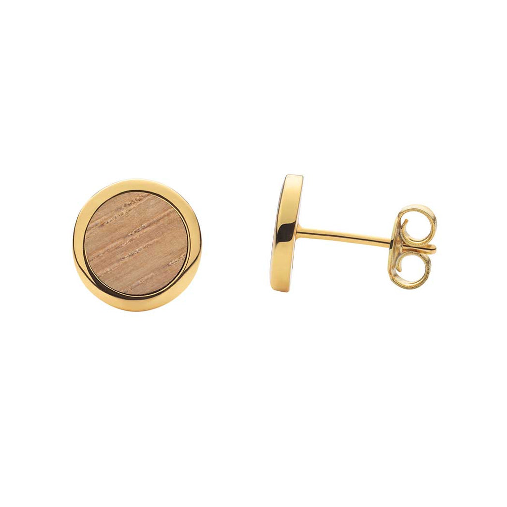 Waidzeit Ohrstecker Holzohrringe Schmuck Holzschmuck Geschenksidee Austriandesign ShopinAustria Silberschmuck vergoldet