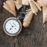 Waidzeit Taschenuhr Alpin Männeruhr Holzuhr Geschenk individuelle Gravur Männeruhr Austrian Design ShopinAustria personalisiertes Geschenk Zirbe Zirbenuhr Zirbenholz