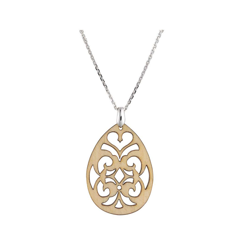 Waidzeit Silberkette Kette Holzanhänger nachhaltigAustrian Design Geschenksidee Geschenk Damenschmuck Schmuck Holzschmuck für Sie ShopinAustria Made in Austria Zirbe
