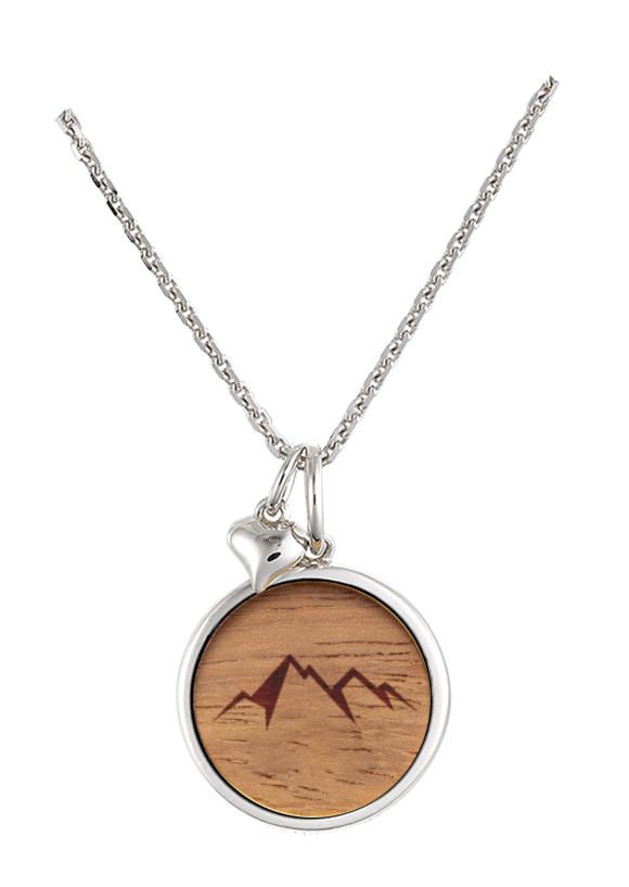 Lieblingstaler Silberkette & Holz