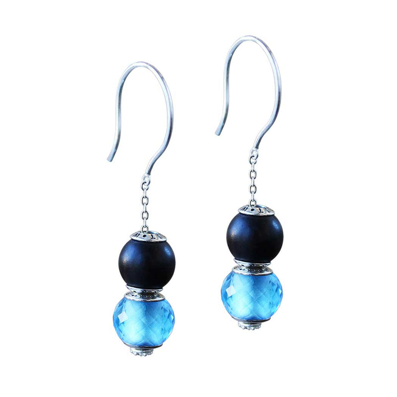 Waidzeit Wildfang Schmuck Walnuss Ohrringe Geschenk nachhaltig plastikfrei Ebenholz