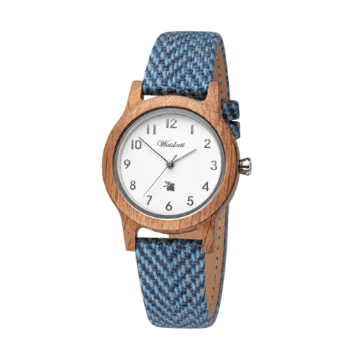 Barrique Alpin Damenuhr mit blauem Tweedband