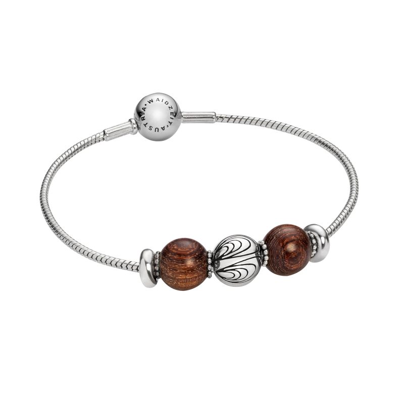 Blätterwald Silberarmband