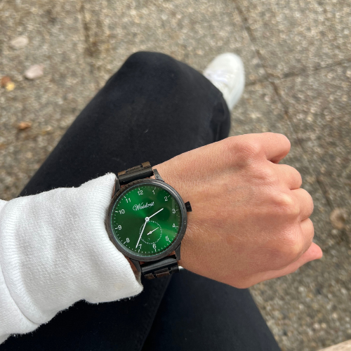 Mystic Green Holzarmbanduhr Mooreiche Unisex