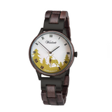 Mystic Schwarzwald Holzband Unisex Uhr