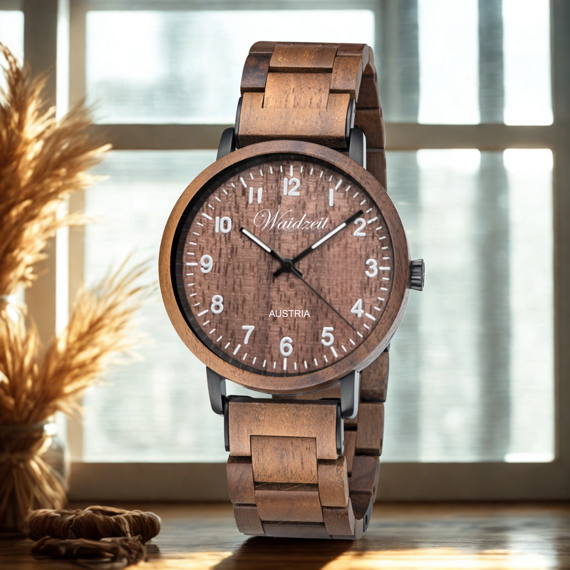 Sissy Wood Damenuhr mit Holzarmband