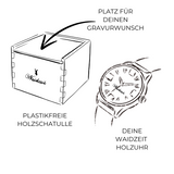 Chronograph Barista Bianco mit Lederband Herrenuhr