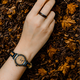 Harmonie Ring Damen Royalblau & Walnuss
