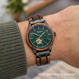 Waldlicht Automatik Herrenuhr mit Holzband
