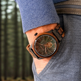 Waldlicht Automatik Herrenuhr mit Holzband