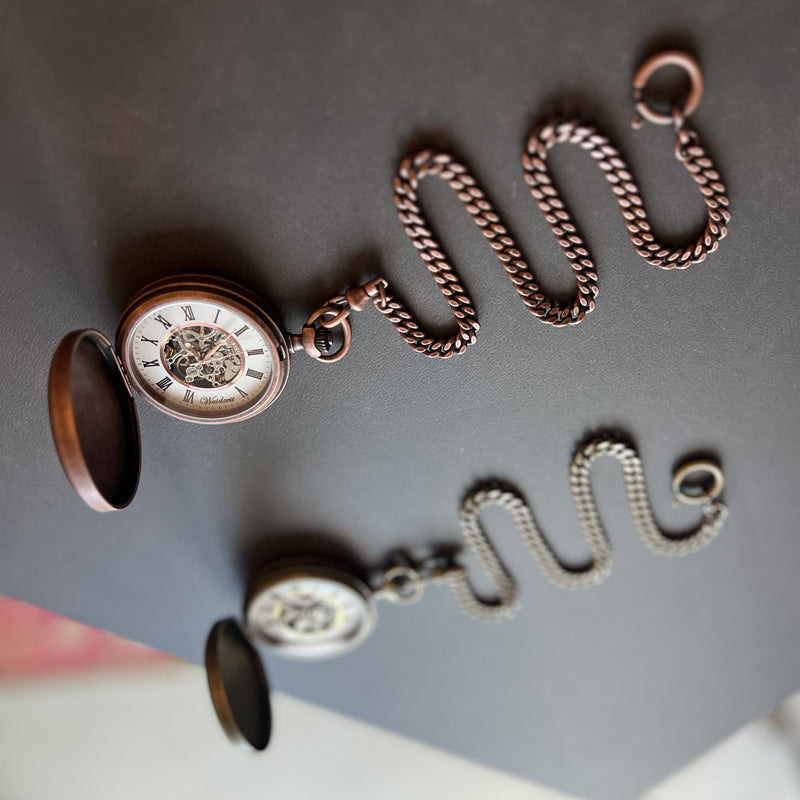 Franz Valentin Skelett Taschenuhr Vintage Bronze