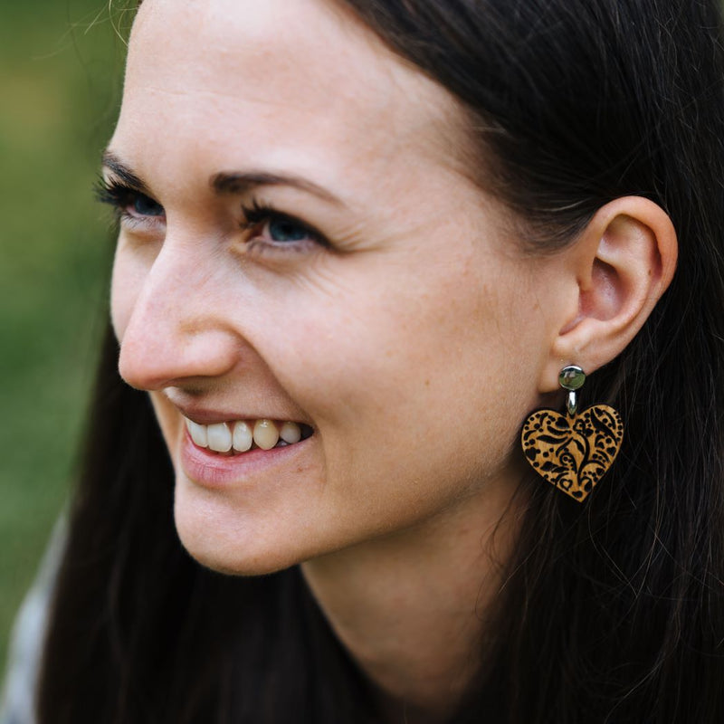 Coeur de Fleur Ohrringe Silber & Barrique