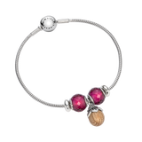 Bordeaux Silberarmband