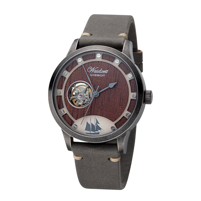 Zuversicht Automatikuhr Vintagegrau