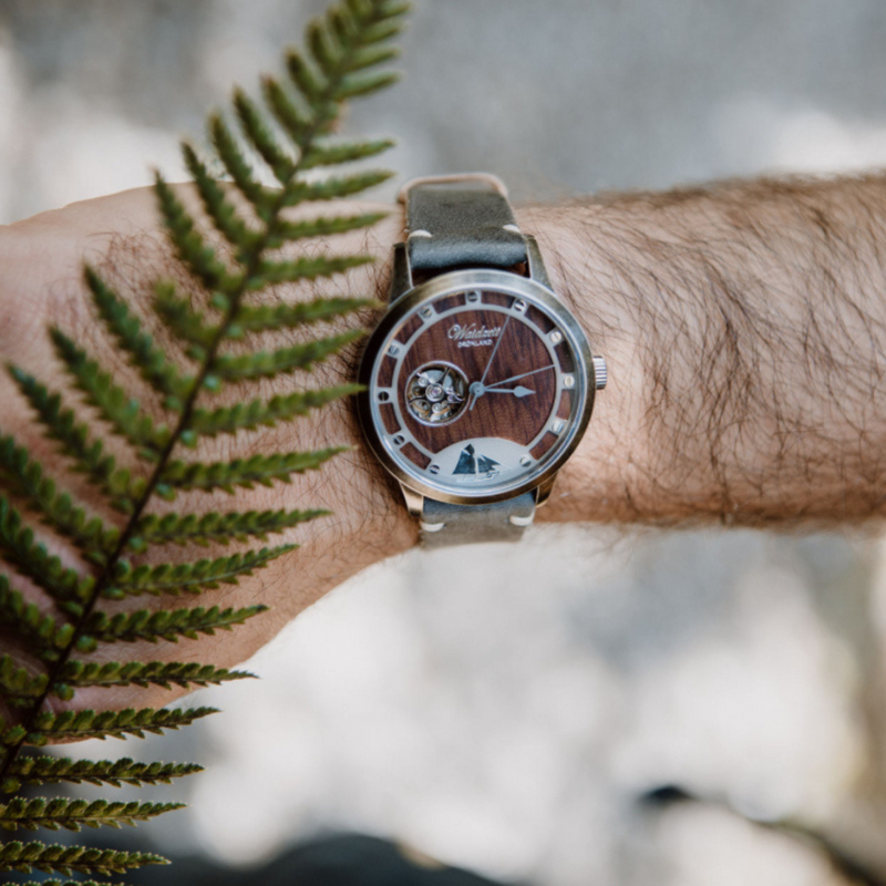 Zuversicht Automatikuhr Vintagegrau