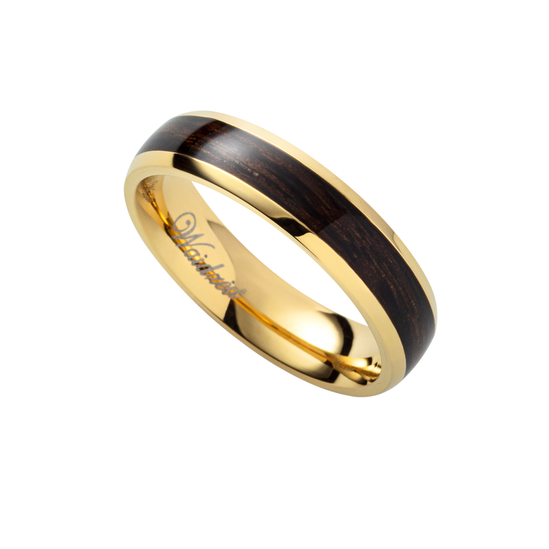 Waidzeit Holzring Edelstahl  Damenring Geschenksidee Austrian Design Mooreiche