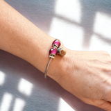 Bordeaux Silberarmband