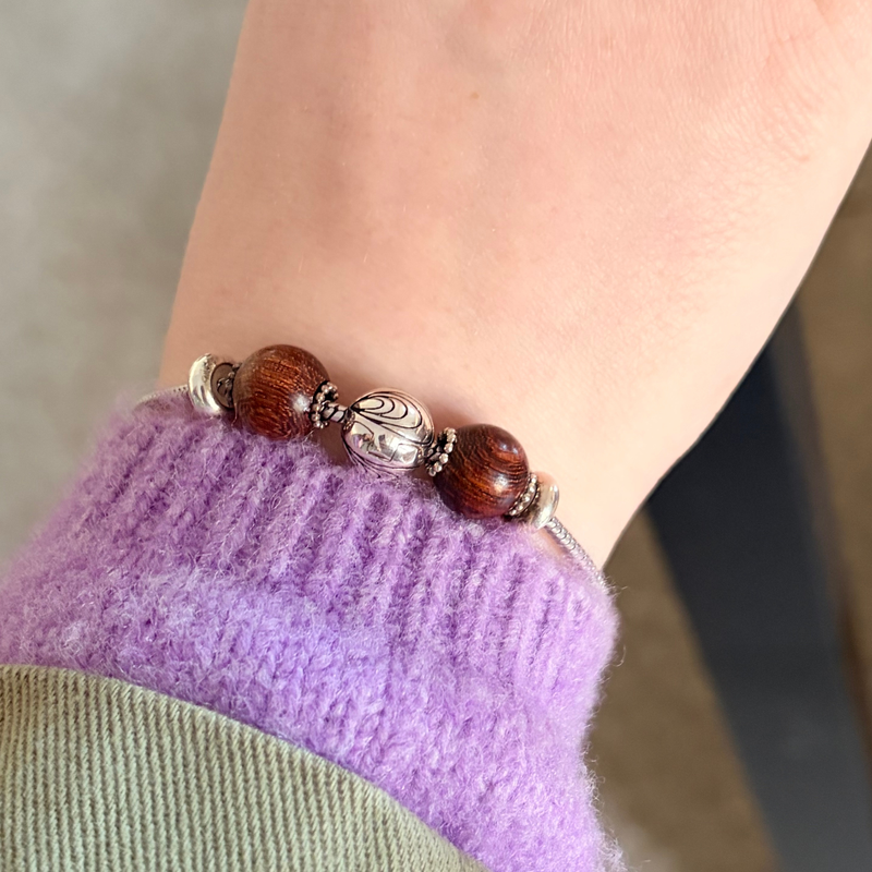 Blätterwald Silberarmband