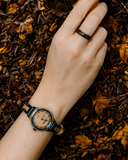 Harmonie Ring Damen Royalblau & Walnuss