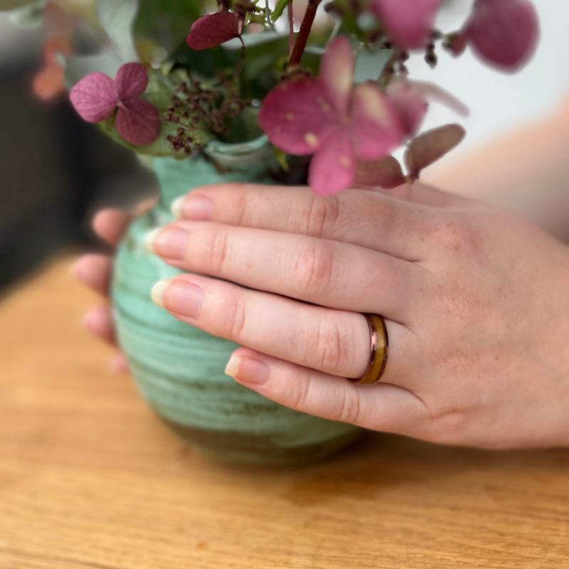 Harmonie Ring Damen Kupfer & Barrique Weinfass