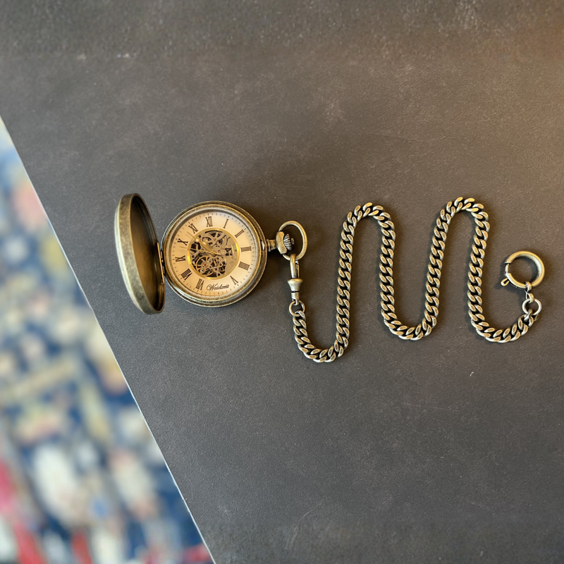 Franz Alexander Skelett Taschenuhr Vintage Gold