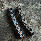 Elementarmband Walnuss royalblau