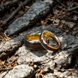 Harmonie Ring Herren Gold  & Schwarz breit