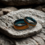 Harmonie Ring Herren Royalblau & Walnuss