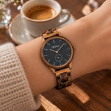 Espresso Damenuhr Mooreiche