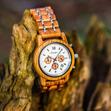 Chronograph Barrique Reservé Herrenuhr mit Holzband