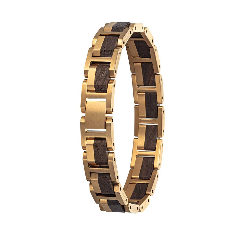 Elementarmband Mooreiche Gold