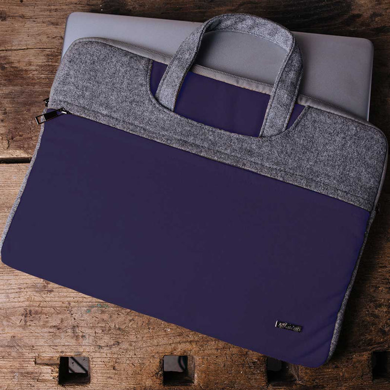 Notebook-Tasche Gundula dunkelblau & grau