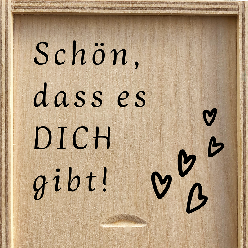 Persönliche Botschaft - Gravur auf Schatulle