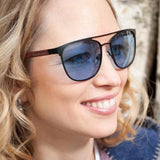 Waidzeit Seeblick Sonnebrille Holzbrille aus Sandelholz und Titanium Herrenbrille Damenbrille Unisex Waidzeit Heimat Naturprodukt Naturliebhaber