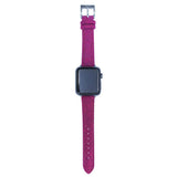 Smartwatch Uhrenband aus Merino-Loden Altrosa, Pink & Senfgelb