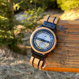 Waidzeit Holzuhr Recyceltes Holz Armbanduhr Männeruhr Holzarmbanduhr Geschenk für Männer Bierfass Eiche limitierte Auflage Austrian Design Shop in Austria