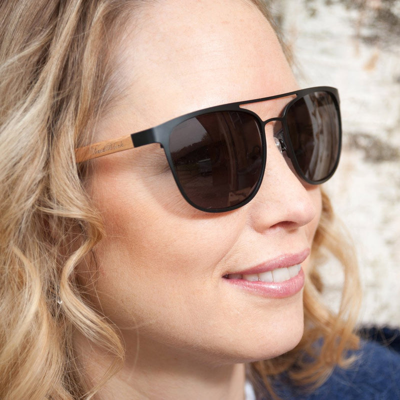 Waidzeit Holzbrille Sonnenbrille Seeblick Birke Holzsonnenbrille Geschenk Naturprodukt Damenbrille Männerbrille Birkenholz Titanium