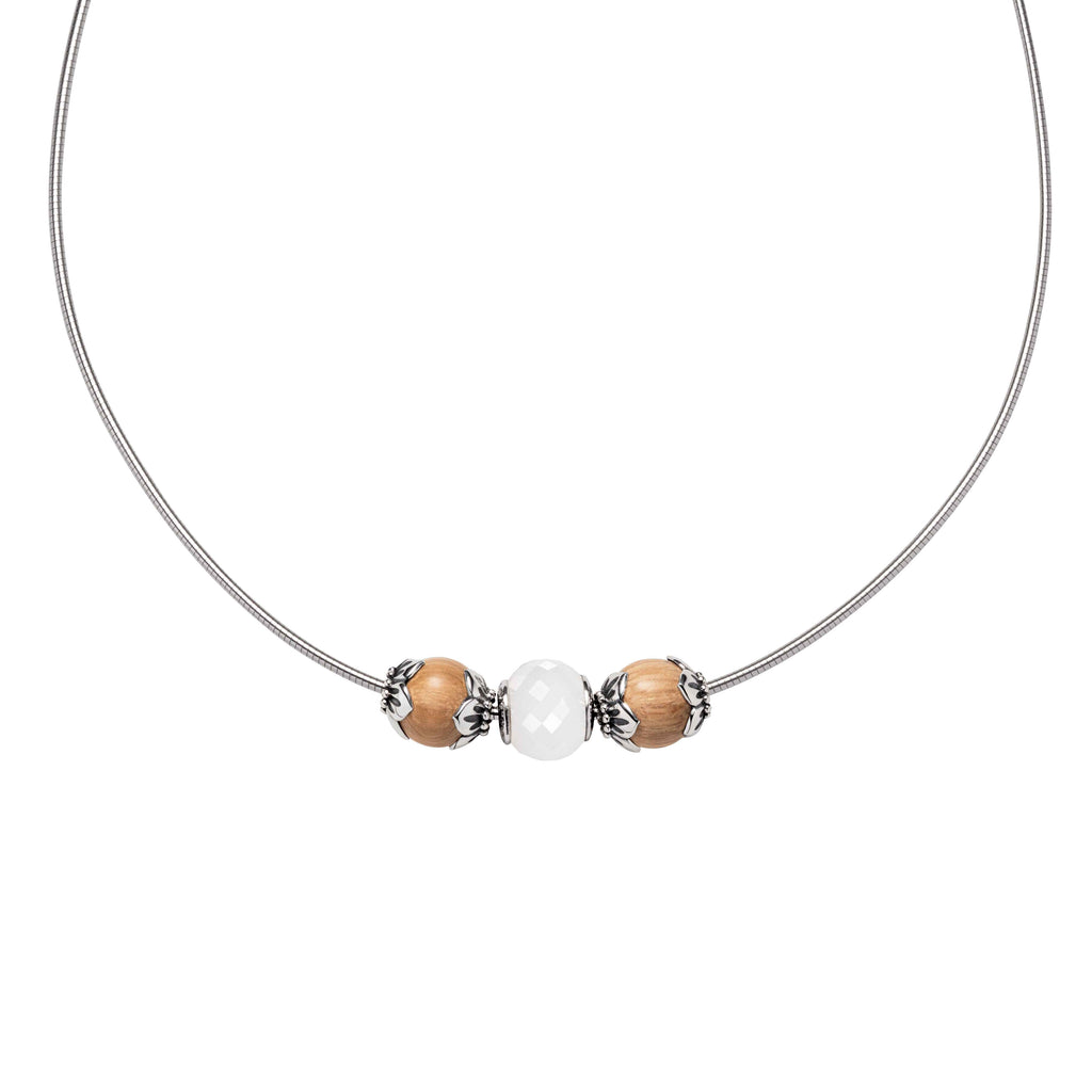 Waidzeit Silberkette Collier Holzschmuck Damenschmuck Austrian Design Geschenksidee Geschenk für Frauen