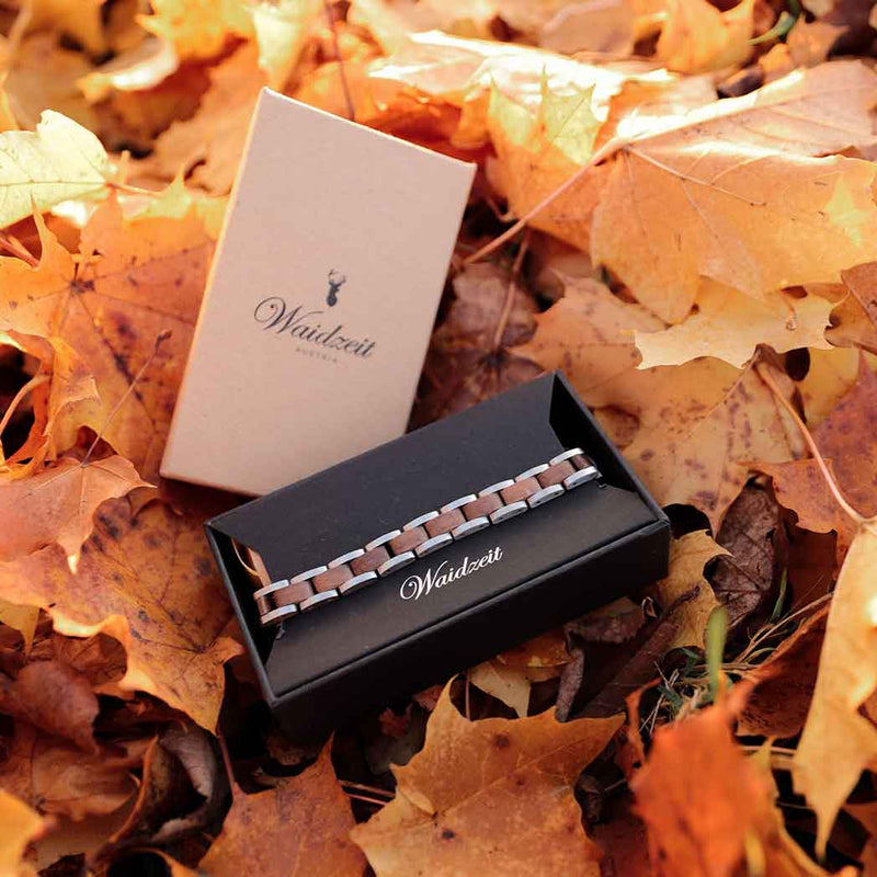 Elementarmband Walnuss royalblau