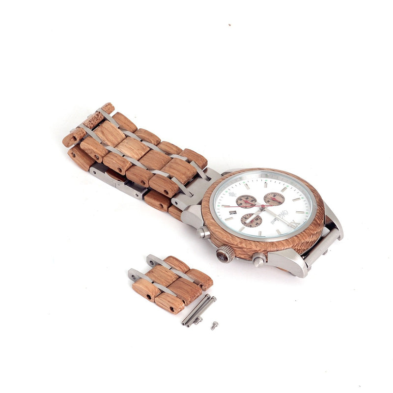 Waidzeit Barrique Holzuhr Armbanduhr Weinuhr Weinliebhaber Weindesign Wein Barriqueuhr Männeruhr Weingeschenk Geschenk für Ihn Chronograph Chrono