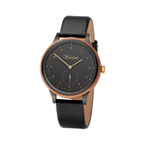 Cherry Black Leather Strap Unisex Watch
