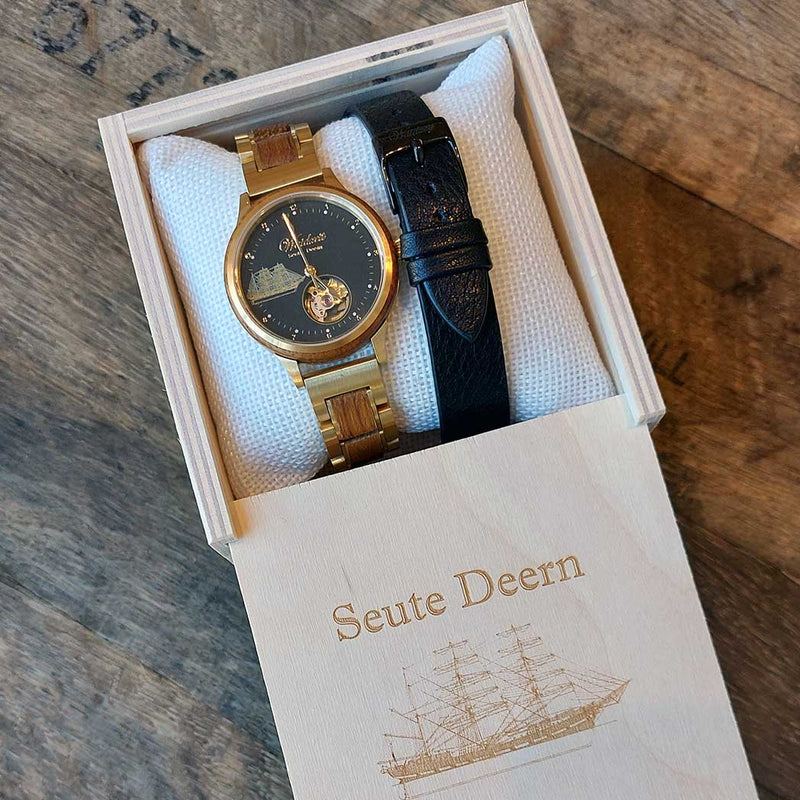 Seute Deern Automatik Damenuhr Gold